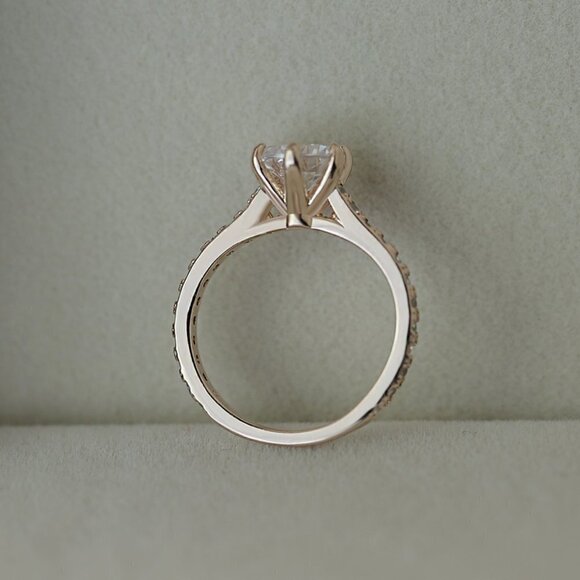 💝 Simple Crystal Clear Round Pure Zircon Thin Rings for Women, EVGG1458 - Picture 5 of 5